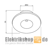 LED-Einbaustrahler rund 4,5W dimmbar 3000K 230V L44040102 weiß EVN