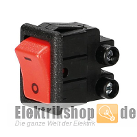 Einbau-Wipp-Schalter schwarz/rot 1-pol. 6A Kleinschalter interBär