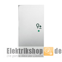 Pur Edelstahl Wippe flex 2-fach Symbol Dimmer links 6234-21-866 Busch Jaeger