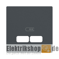 Zentralplatte für USB Ladestation-Einsatz anthrazit MEG4367-0414 Merten