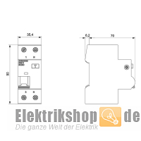 FI-LS Schalter kombiniert 2pol C16/0,03A 5SU1356-7KK16 Siemens