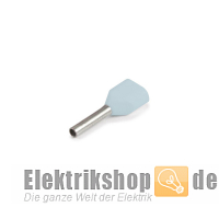 100 Stk. Zwillingsaderendhülsen 2x0,5/8 weiß 2250-30-0057 RED