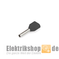100 Stk. Zwillingsaderendhülsen 2x1,5/8 schwarz 2250-30-0062 RED