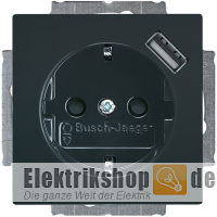Future Linear Schuko USB-Steckdose anthrazit 20 EUCBUSB-81 Busch-Jaeger