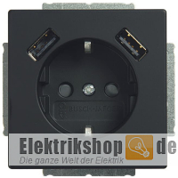 Future Linear USB-Steckdose schwarz matt 20 EUCB2USB-885 Busch-Jaeger