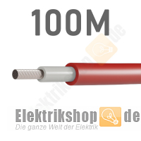 100m Ring Solarleitung 6 mm² rot flexibel H1Z2Z2-K