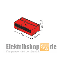 MICRO-Verbindungsdosenklemme 8-Leiter rot 243-808 WAGO