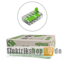 25 Stk. 5-Leiter-Klemmen mit Bet.-Hebel Green Range 221-425 WAGO