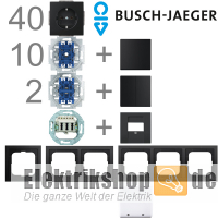 1-Familienhaus Paket Future Linear schwarz matt Busch Jaeger