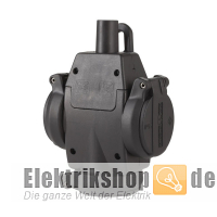 Vollgummi Hängekupplung 3fach IP54 Professional schwarz 1173503 ABL