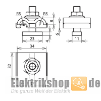 UNI-Erdungsklemme für Rundleiter 4-50 mm² 540250 DEHN