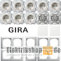 Spar-Set reinweiß glänzend System 55 Gira