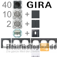 1-Familienhaus Paket anthrazit System 55 E2 Gira