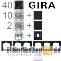 1-Familienhaus Paket schwarz matt System 55 Gira