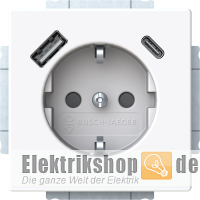 Future Linear USB-Steckdose studioweiß 20 EUCB2USBAC-84 Busch-Jaeger