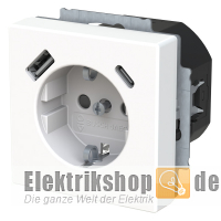 Future Linear USB-Steckdose studioweiß 20 EUCB2USBAC-84 Busch-Jaeger