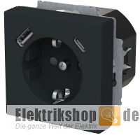 Future Linear USB-Steckdose schwarz matt 20 EUCB2USBAC-885 Busch-Jaeger