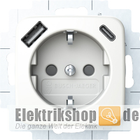 Busch Jaeger USB-Steckdose 20 EUCB2USBAC-214 Reflex SI alpinweiß