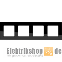 Rahmen 4-fach schwarz glänzend A 5584 BF SW Jung