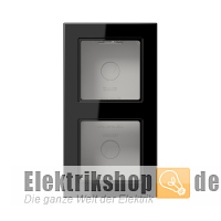 Aufputzgehäuse 2-fach mit Rahmen schwarz gl A 5582 BF A SW Jung