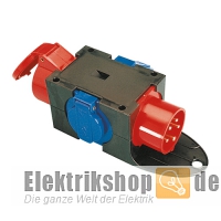 CEE-Adapter 16A / 16A mit 2 Schuko-Steckdosen 9430402 PCE