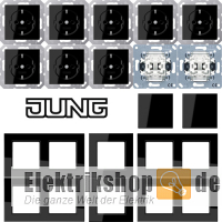 Spar-Set schwarz glänzend A 550 Jung