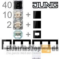 1-Familienhaus Paket schwarz glänzend A 550 Jung