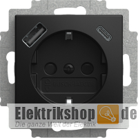 Balance SI USB-Steckdose schwarz matt 20 EUCB2USBAC-915 Busch-Jaeger