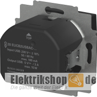 Balance SI USB-Steckdose schwarz matt 20 EUCB2USBAC-915 Busch-Jaeger