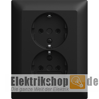 Balance SI Doppelsteckdose schwarz matt 202 EUJ-915 Busch-Jaeger