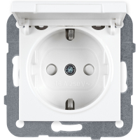 Karre Plus 55 Steckdosen Einsatz mit Klappdeckel KS rw Panasonic