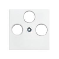 Karre Plus 55 Zentralscheibe Antennendose 3-Loch reinwei&szlig; Panasonic