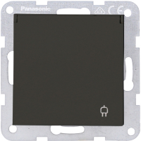 Karre Plus 55 Steckdose Einsatz mit Klappdeckel KS anthrazit Panasonic