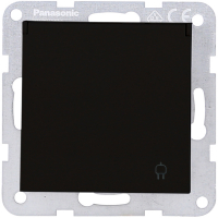 Karre Plus 55 Steckdose Einsatz mit Klappdeckel KS schwarz Panasonic