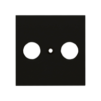 Karre Plus 55 Zentralscheibe Antennendose 2-Loch schwarz Panasonic