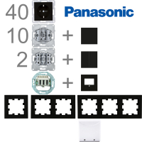 Karre Plus 55 1-Familienhaus Paket schwarz Panasonic