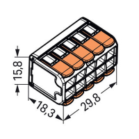 COMPACT-10-Leiter-Klemme mit Bet&auml;tigungshebel 221-420 WAGO