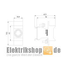 NEOZED-Einbau-Sicherungssockel 1polig D02 5SG1653 Siemens