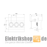 NEOZED-Einbau-Sicherungssockel 3polig D02 5SG5653 Siemens