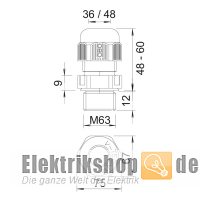 Kabelverschraubung M63 V-TEC VM63 LGR OBO Bettermann