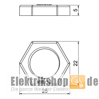 Gegenmutter Gewinde M16 116 M16 LGR PA Obo Bettermann