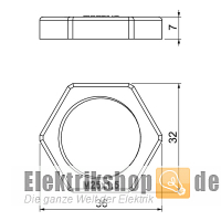 Gegenmutter Gewinde M25 116 M25 LGR PA Obo Bettermann