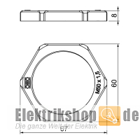 Gegenmutter Gewinde M50 116 M50 LGR PA Obo Bettermann