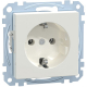 Schuko-Steckdose System M polarwei&szlig; gl. MEG2301-0319 Merten