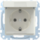 Steckdose mit Klappdeckel polarwei&szlig; gl. MEG2311-0319 Merten