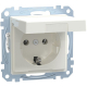 Steckdose mit Klappdeckel polarwei&szlig; gl. MEG2311-0319 Merten