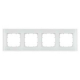 4-fach Rahmen Glas weiß 90-mm-Maß Delta miro 5TG1204-1 Siemens