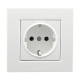 Schuko Einzel-Steckdose Unterputz reinweiß Karre EGB VIKO