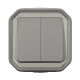 Serienschalter Aufputz Feuchtraum Plexo New FRAP grau 069714L Legrand