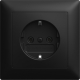 Balance SI Steckdose mit Vollplatte schwarz matt 20 EUJ-915 Busch-Jaeger